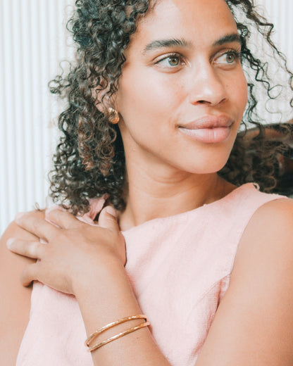 goldie double cuff bracelet - TRUVAI